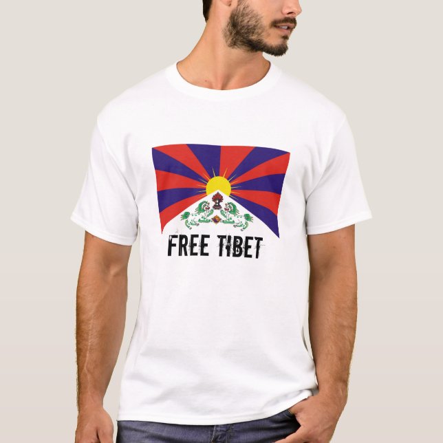 Tibetan Flag, FREE TIBET T-shirt (Front)