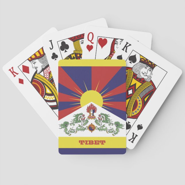 Tibetan Flag Games, Tibet Playing Cards (Back)