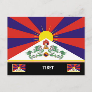 Tibetan Flag & Himalayan country travel / Tibet Postcard