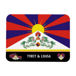Tibetan Flag & Lhasa, Himalayas travel / Tibet Magnet