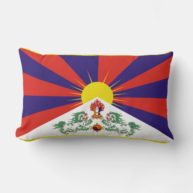 Tibetan Flag Lumbar Cushion (Front)