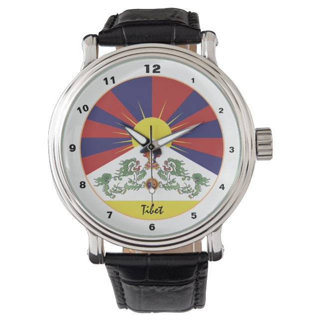 Tibetan Flag & Tibet trendy fashion /design watch (Front)