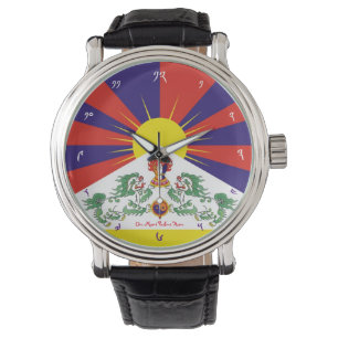 Tibetan Flag Watch - Time for Tibet & Snow Lions