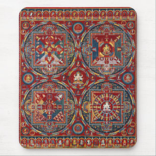 Tibetan Four Mandalas of the Vajravali Series Mouse Mat