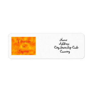 Tibetan in Spirit-address label