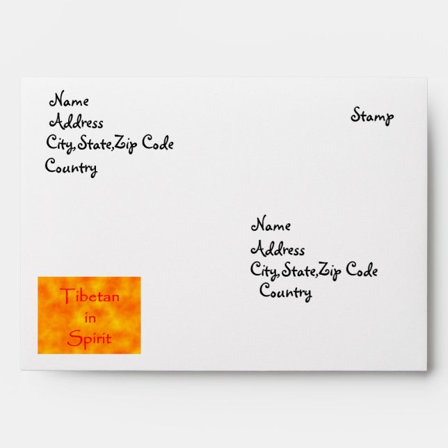 Tibetan in Spirit-envelope Envelope (Front)