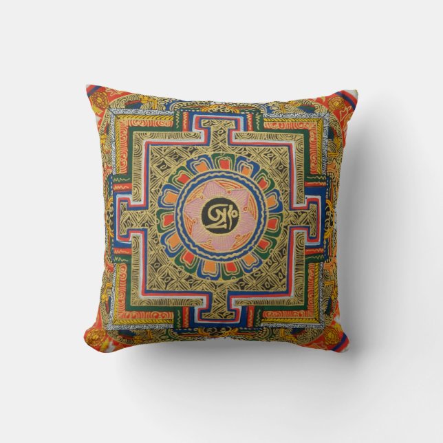 Tibetan Mandala Antique Cushion (Front)