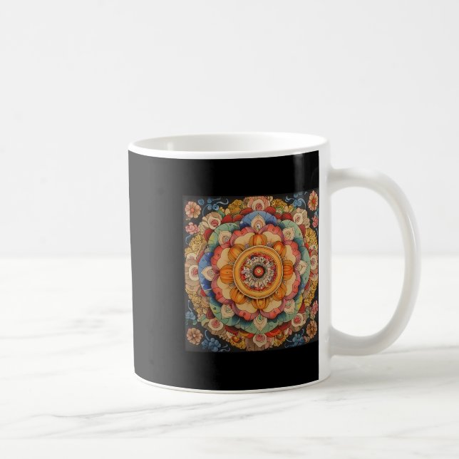 Tibetan Mandala Sacred Geometry  Coffee Mug (Right)