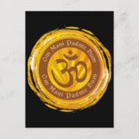 Tibetan Mantra with Aum Symbol