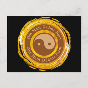 Tibetan Mantra Yin Yang Postcard