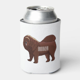 Tibetan Mastiff dog cartoon illustration Can Cooler