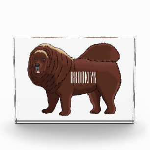 Tibetan Mastiff dog cartoon illustration Photo Block