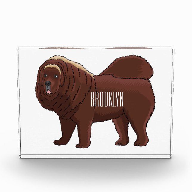Tibetan Mastiff dog cartoon illustration  Photo Block (Front)