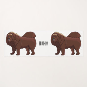 Tibetan Mastiff dog cartoon illustration Yoga Mat