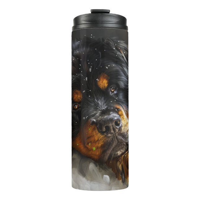 Tibetan Mastiff Dog Christmas Festive  Thermal Tumbler (Front)