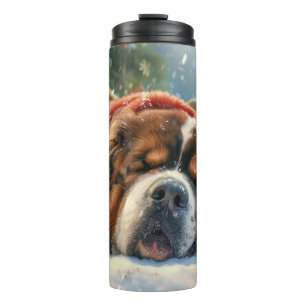 Tibetan Mastiff Dog Christmas Festive Thermal Tumbler