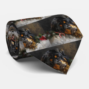 Tibetan Mastiff Dog Christmas Festive Tie