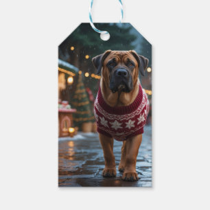 Tibetan Mastiff Dog Christmas Snow Holiday Gift Tags