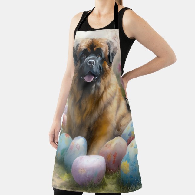 Tibetan Mastiff Dog with Easter Eggs Holiday  Apron (Insitu)
