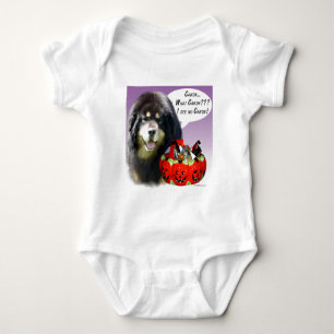 Tibetan Mastiff Halloween Candy Baby Bodysuit