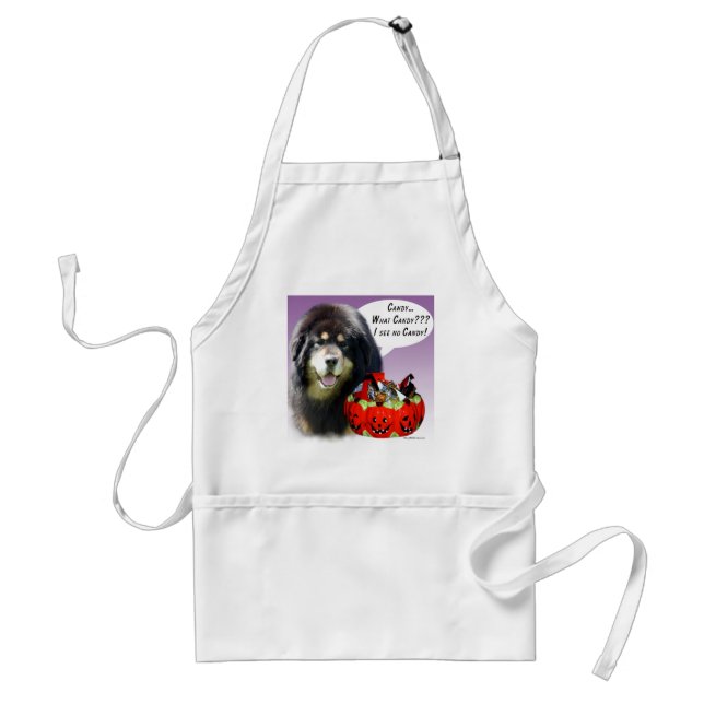 Tibetan Mastiff Halloween Candy Standard Apron (Front)