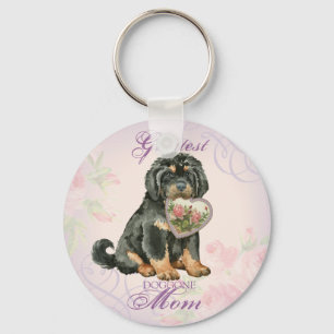 Tibetan Mastiff Heart Mum Key Ring
