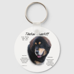Tibetan Mastiff History Design Key Ring