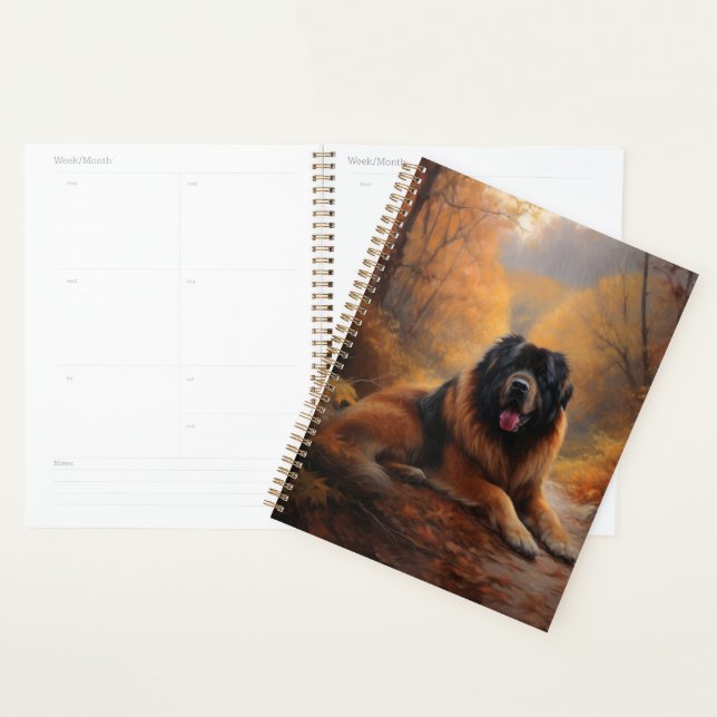 Tibetan Mastiff in Autumn Leaves Fall Inspire Planner (Display)