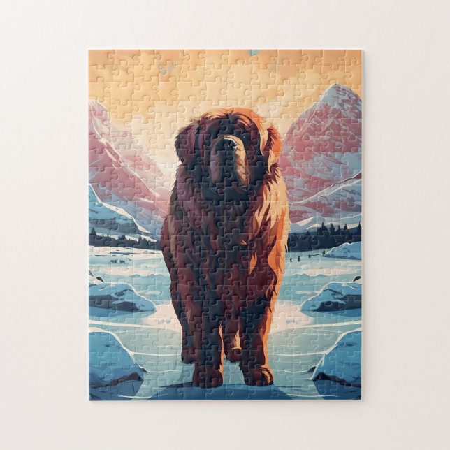 Tibetan Mastiff in the snowy mountains Jigsaw Puzzle (Vertical)