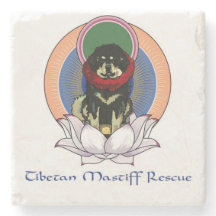 Tibetan Mastiff Logo Coaster