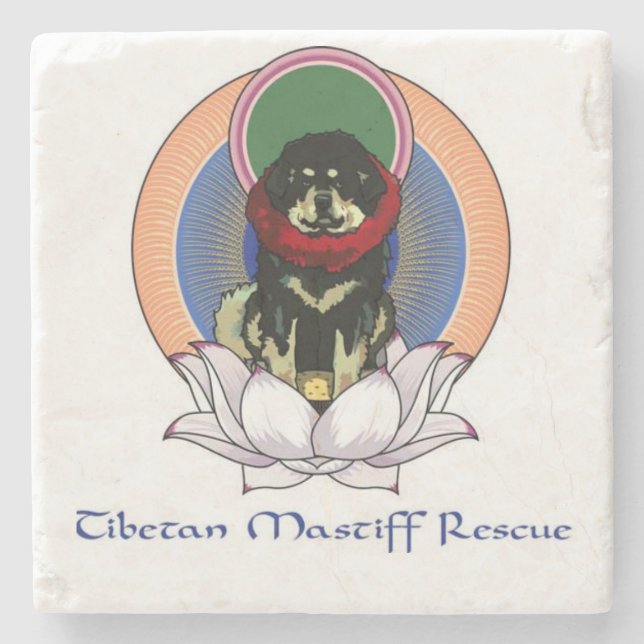 Tibetan Mastiff Logo Coaster (Front)