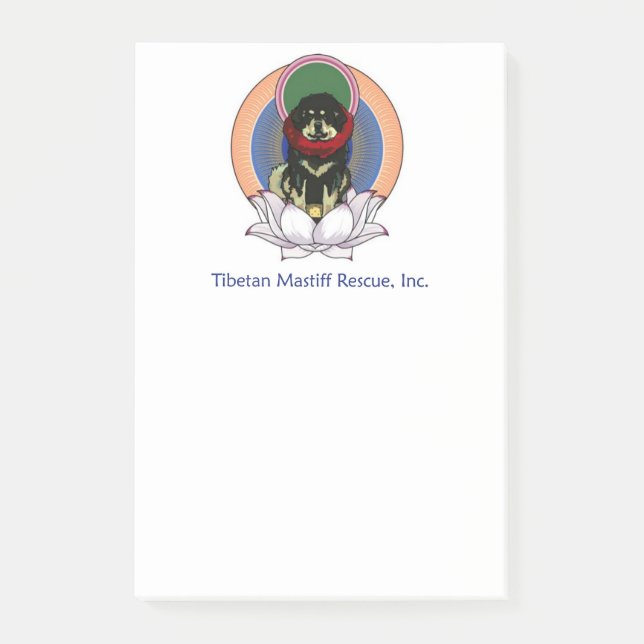 Tibetan Mastiff Logo Post it notes (Front)