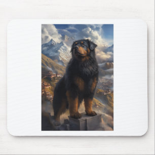 Tibetan Mastiff Mountain View Sticker  Mouse Mat
