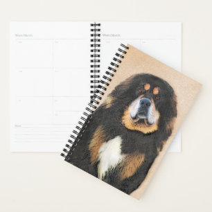 Tibetan Mastiff Painting - Cute Original Dog Art Planner