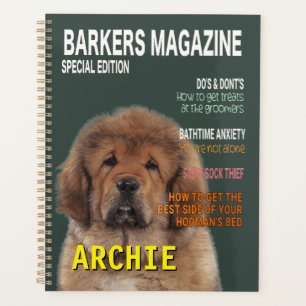 Tibetan Mastiff Parody Magazine Cover Planner