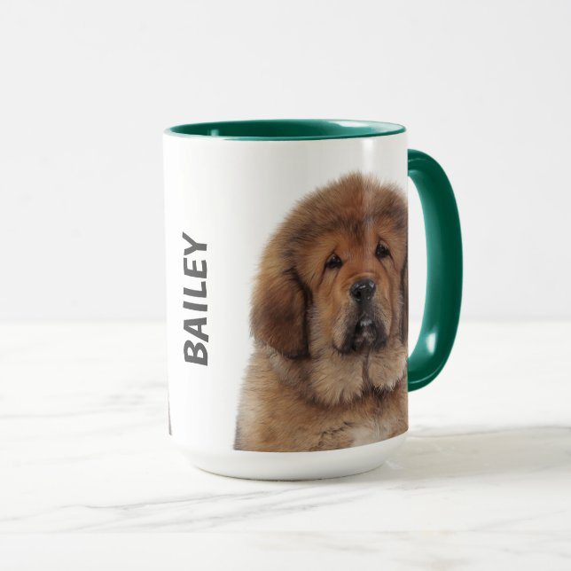 Tibetan Mastiff Personalised  Mug (Front Right)