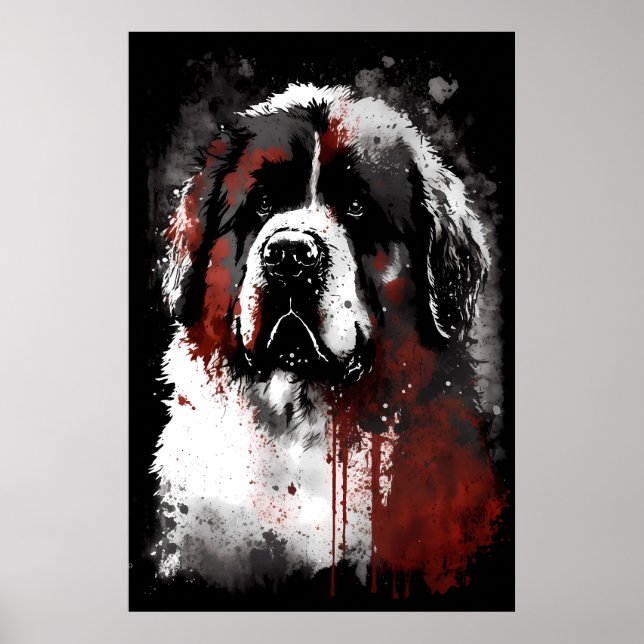 Tibetan Mastiff Portrait Poster (Front)