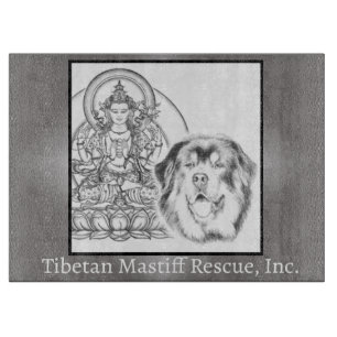 Tibetan Mastiff Rescue Logo Cutting Board