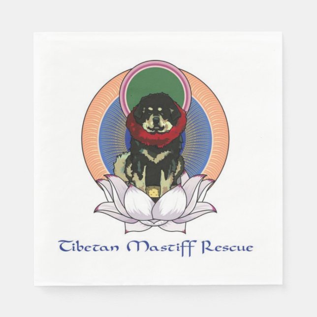 Tibetan Mastiff Rescue Logo napkin (Front)