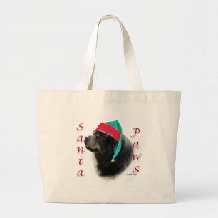 Tibetan Mastiff Santa Paws Large Tote Bag