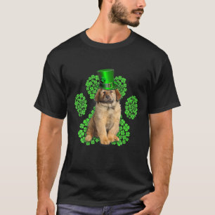 Tibetan Mastiff Shamrock Paw Clovers St Patrick's T-Shirt