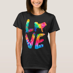 Tibetan Mastiff Tie Dye Love Dog Mum Dad T-Shirt