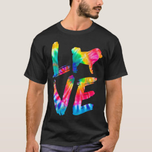 Tibetan Mastiff Tie Dye Love Dog Mum Dad T-Shirt