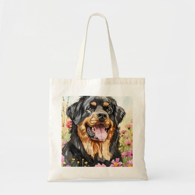 Tibetan Mastiff Tote Bag Watercolor Dog (Front)