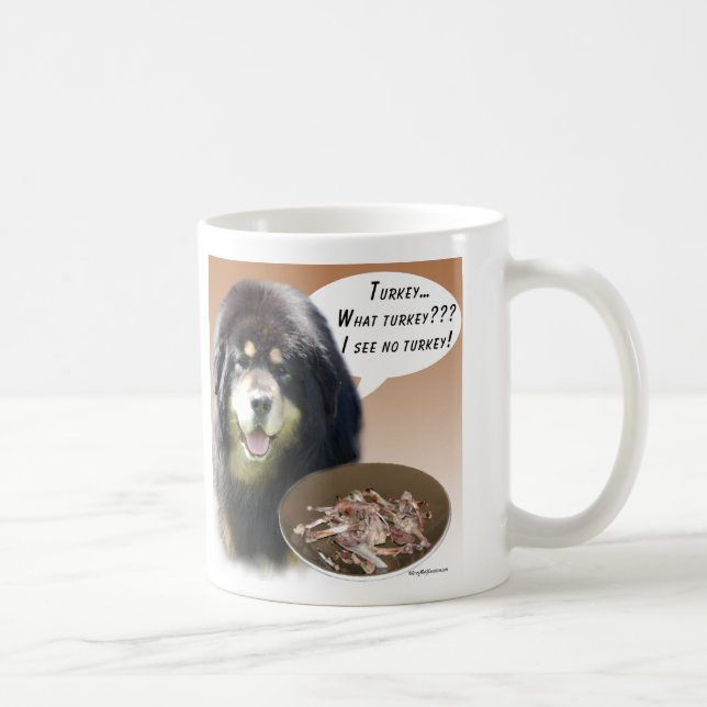 Tibetan Mastiff Turkey Coffee Mug (Right)