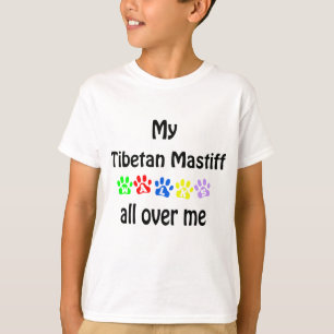 Tibetan Mastiff Walks Design T-Shirt