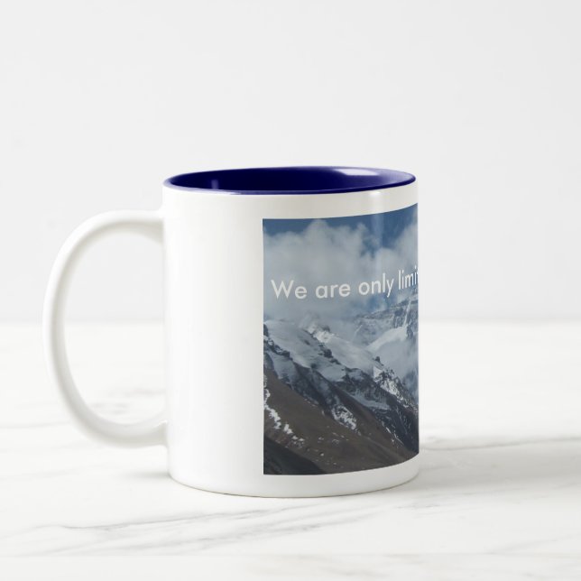 Tibetan Peak of Everest Two-Tone Coffee Mug (Left)