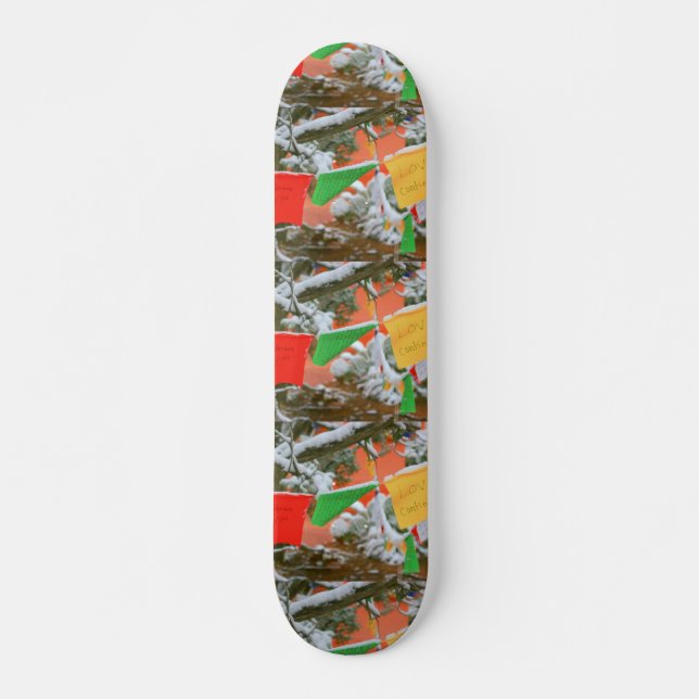 tibetan pray flag skateboard (Front)