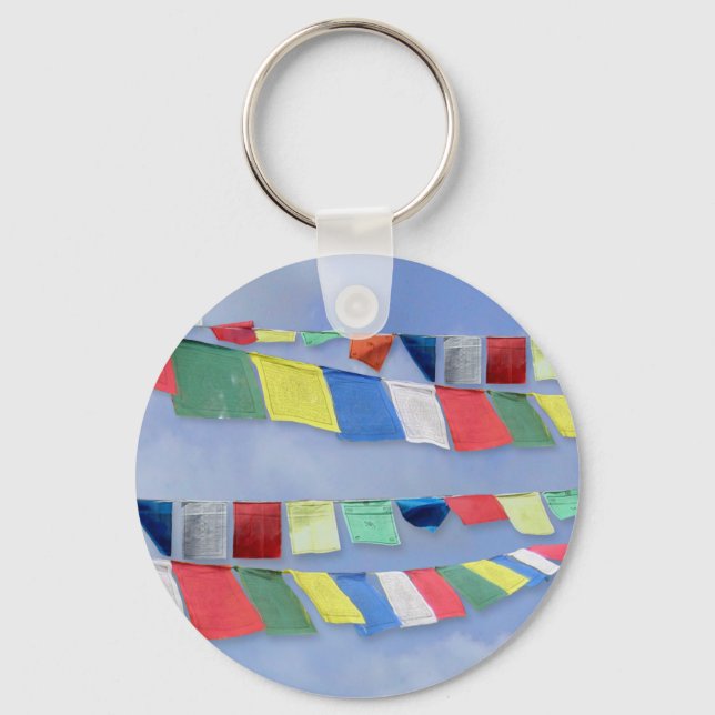 Tibetan Prayer Flags Key Ring (Front)
