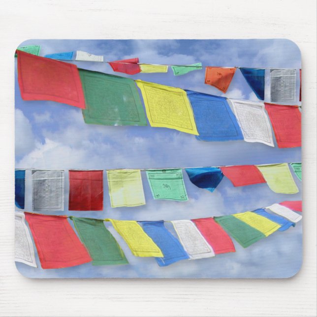Tibetan Prayer Flags Mouse Mat (Front)